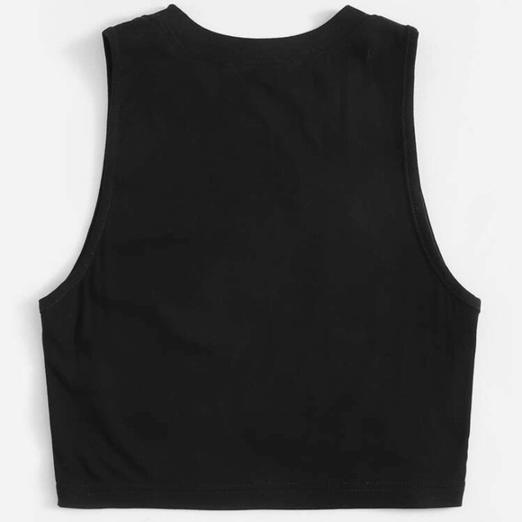 Slogan Graphic Crop Top - Picture 2 of 3